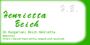 henrietta beich business card